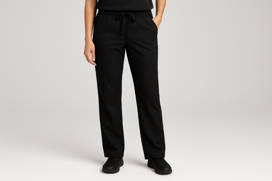 pantalon medico corte recto color negro